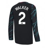 Fotballdrakt Herre Manchester City Kyle Walker #2 Tredjedrakt 2023-24 Langermet
